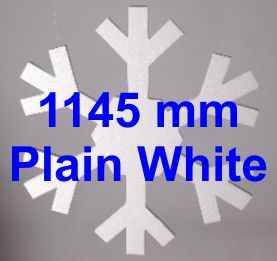 1145mm - pack of 3 Snowflakes SF72N - Plain White