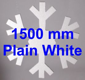 1500mm - pack of 1 Snowflakes SF72N - Plain White