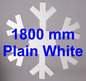 1800mm - pack of 1 Snowflakes SF72N - Plain White