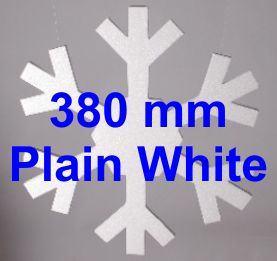 380mm - pack of 10 Snowflakes SF72N - Plain White