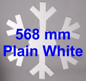 568mm - pack of 10 Snowflakes SF72N - Plain White