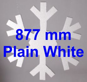 877mm - pack of 5 Snowflakes SF72N - Plain White