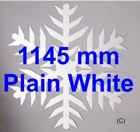 ~1145mm - pack of 3 Snowflakes 52P-Plain white -
