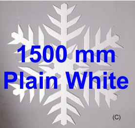 1500mm - pack of 1 Snowflakes SF52P - Plain White