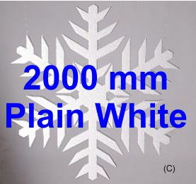 2000mm - pack of 1 Snowflakes SF52P - Plain White