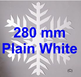 280mm - pack of 10 Snowflakes SF52P - Plain White