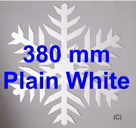 380mm - pack of 10 Snowflakes SF52P - Plain White
