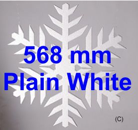 568mm - pack of 10 Snowflakes SF52P - Plain White