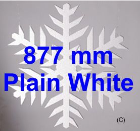 877mm - pack of 5 Snowflakes SF52P - Plain White