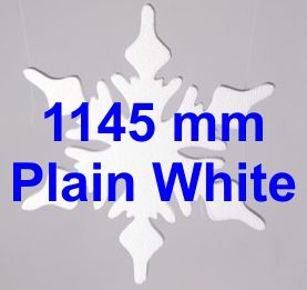 1145mm - pack of 3 Snowflakes SF42R - Plain White