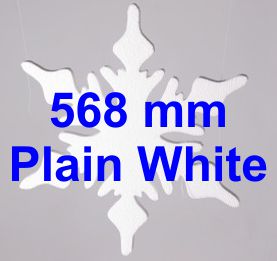 568mm - pack of 10 Snowflakes SF42R - Plain White