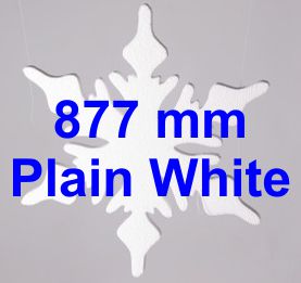 877mm - pack of 5 Snowflakes SF42R - Plain White