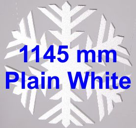 1145mm - pack of 3 Snowflakes SF62W - Plain White