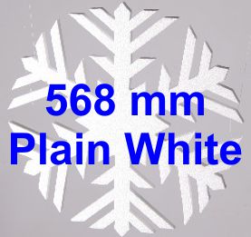 568mm - pack of 10 Snowflakes SF62W - Plain White