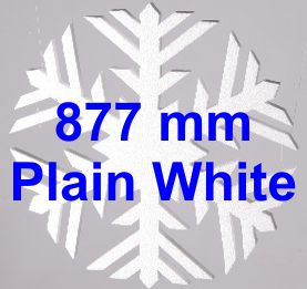 877mm - pack of 5 Snowflakes SF62W - Plain White