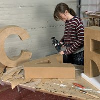 Cardboard letters