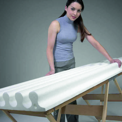 polystyrene fabric display