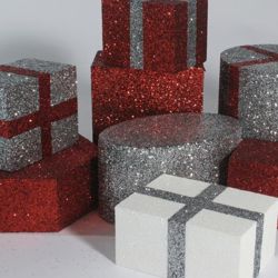 polystyrene christmas present displays