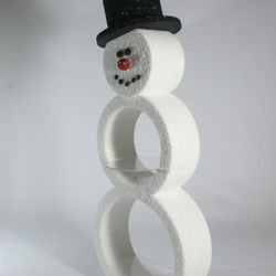 Christmas snowmen display shelves